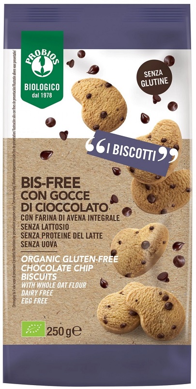 PROBIOS BISCOTTI BISFREE GOCCE DI CIOCCOLATO 250 G - Farmapanda Srl