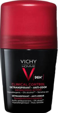 VICHY HOMME DEODORANTE CLINICAL CONTROL 96H ROLL 50 ML - Farmapanda Srl