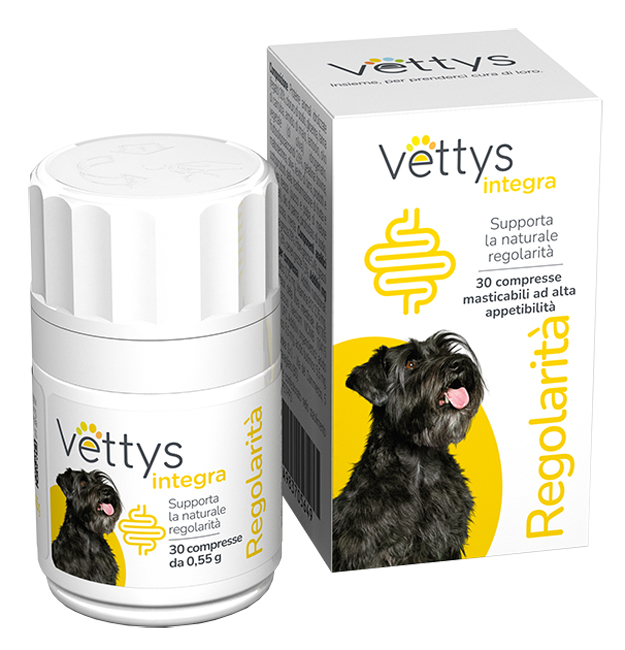 VETTYS INTEGRA REGOLARITA' CANE 30 COMPRESSE MASTICABILI - Farmapanda Srl