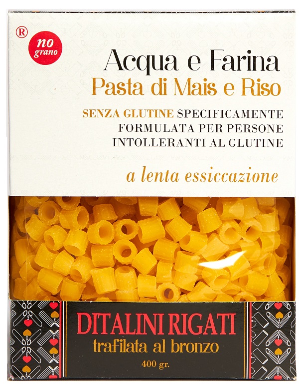 NUTRI TE' DITALINI RIGATI ACQUA E FARINA MAIS E RISO 250 G - Farmapanda Srl