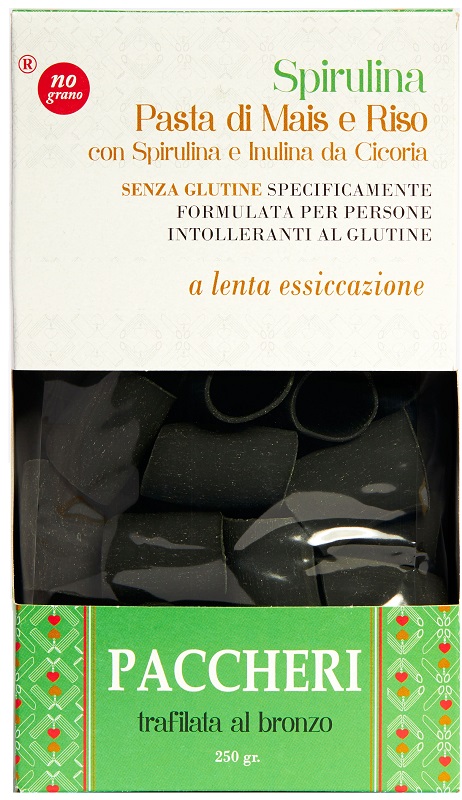 NUTRI TE' PACCHERI CON SPIRULINA MAIS E RISO 250 G - Farmapanda Srl