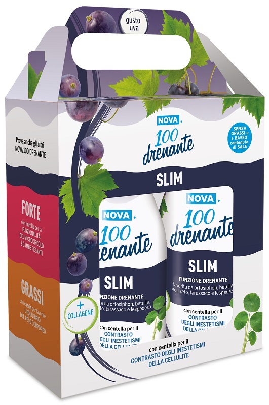 NOVA 100 DRENANTE SLIM UVA BIPACK 2 X 300 ML - Farmapanda Srl