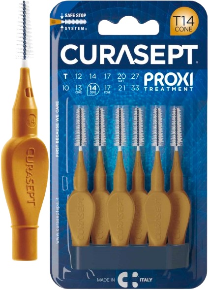 CURASEPT PROXI T14 OCRA/DARK GOLD 6 PEZZI - Farmapanda Srl