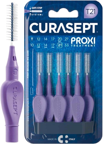 CURASEPT PROXI T21 VIOLA/PURPLE 6 PEZZI - Farmapanda Srl