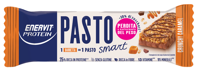 ENERVIT PROTEIN PASTO SOSTITUTIVO CRUNCHY CARAMEL 55 G - Farmapanda Srl