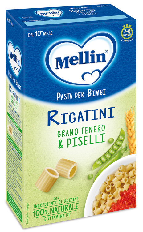 MELLIN RIGATINI CON PISELLI 280 G - Farmapanda Srl