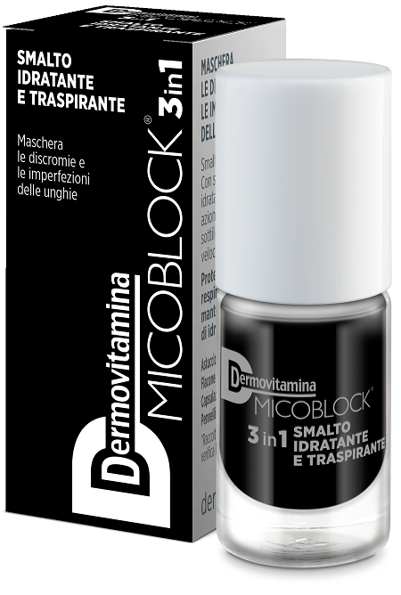 DERMOVITAMINA MICOBLOCK 3IN1 SMALTO IDRATANTE E TRASPIRANTE NERO 5 ML - Farmapanda Srl