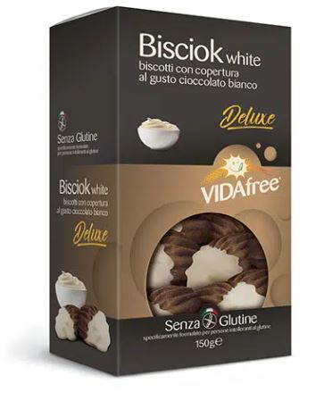 BISCIOK WHITE AL CIOCCOLATO BIANCO VIDAFREE BISCOTTI SENZA GLUTINE 150 G - Farmapanda Srl