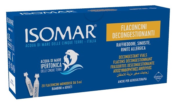 ISOMAR FLACONCINI DECONGESTIONANTI SOLUZIONE IPERTONICA 20 FLACONCINI 5 ML - Farmapanda Srl