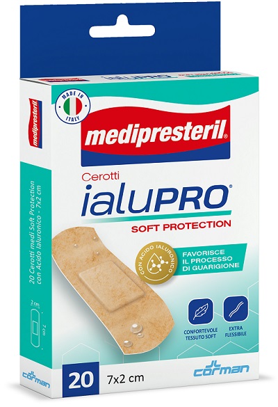 MEDIPRESTERIL CEROTTI IALUPRO SOFT PROTECTION MEDI 7X2CM 20 PEZZI - Farmapanda Srl