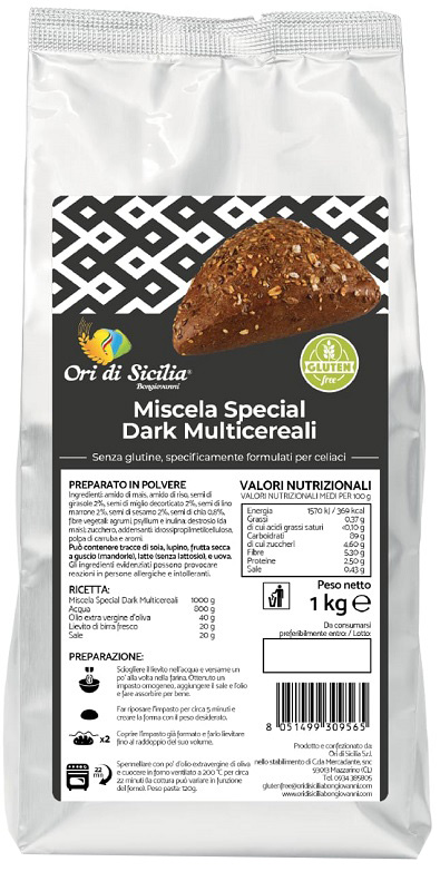 ORI DI SICILIA MIX SPECIALE DARK MULTICEREALI 1 KG - Farmapanda Srl