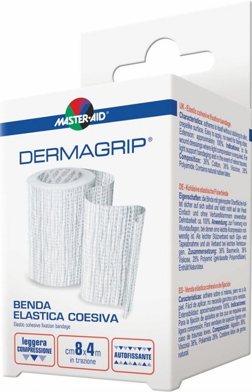 BENDA MASTER-AID DERMAGRIP COESIVA M 4X12 CM 1 PEZZO - Farmapanda Srl