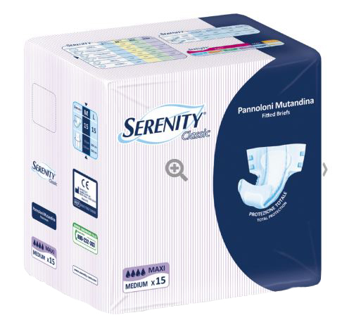 PANNOLONE MUTANDINA SERENITY CLASSIC MAXI TAGLIA EXTRALARGE 15 PEZZI - Farmapanda Srl