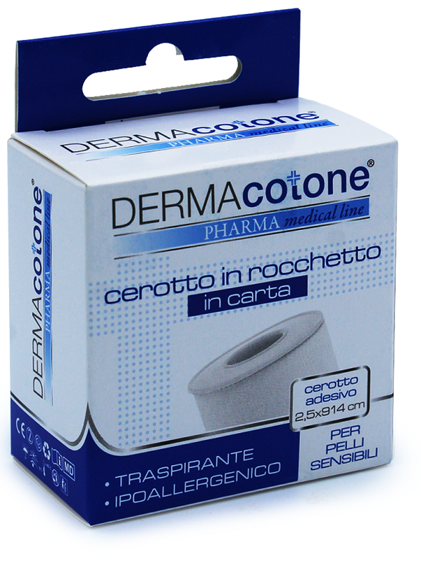 CEROTTO ROCCHETTO IN CARTA DERMACOTONE BIANCO 2,5X914CM 1 PEZZO - Farmapanda Srl