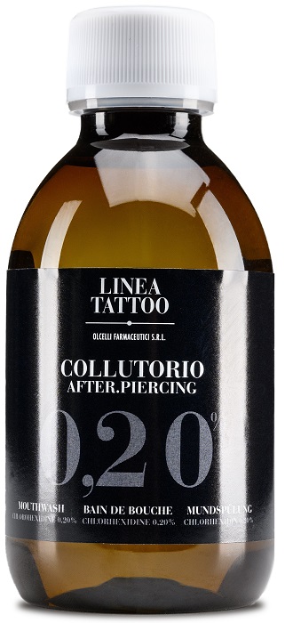 TATTOO COLLUTORIO AFTER PIERCING 0,20% CLOREXIDINA 200 ML - Farmapanda Srl