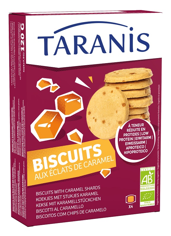 TARANIS BISCOTTI AL CARAMELLO 120 G - Farmapanda Srl