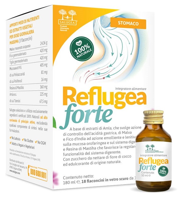 SALUGEA REFLUGEA FORTE 18 FLACONCINI DA 10 ML - Farmapanda Srl