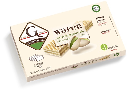 WAFER CON CREMA AL PISTACCHIO 4 PORZIONI X 45 G - Farmapanda Srl