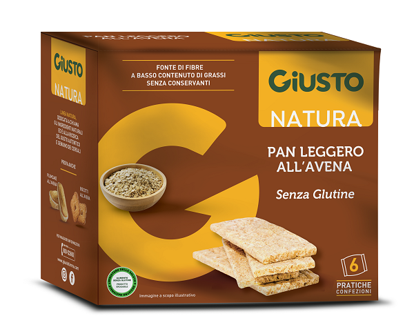 GIUSTO SENZA GLUTINE PANLEGGERO ALL'AVENA 6 CONFEZIONI DA 25G - Farmapanda Srl