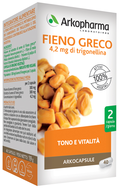 ARKOCAPSULE FIENO GRECO 40 CAPSULE - Farmapanda Srl