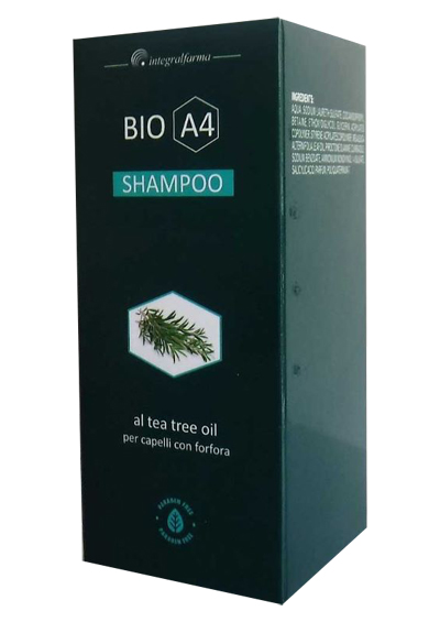BIO A4 SHAMPOO TEA TREE OIL PER CAPELLI CON FORFORA 200 ML - Farmapanda Srl