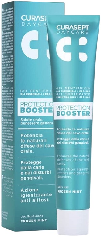 CURASEPT DAYCARE DENTIFRICIO PROTECTION BOOSTER FROZEN MINT 75 ML - Farmapanda Srl