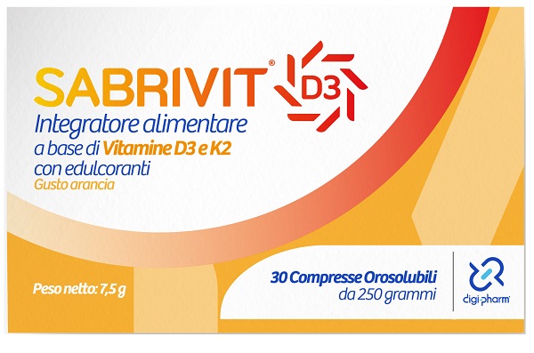 SABRIVIT D3 30 COMPRESSE OROSOLUBILI GUSTO ARANCIA - Farmapanda Srl