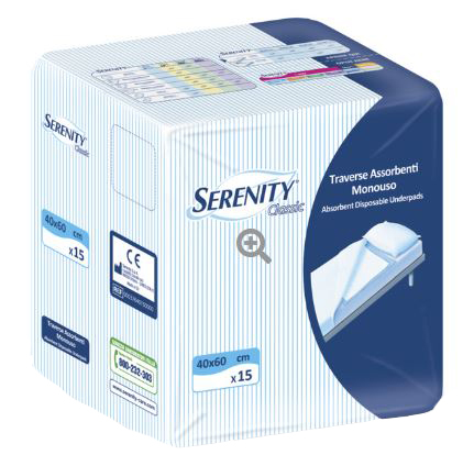 TRAVERSA SERENITY CLASSIC SUPER 40X60 CM 30 PEZZI - Farmapanda Srl