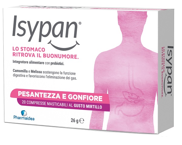 ISYPAN PESANTEZZA GONFIORE 20 COMPRESSE MASTICABILI - Farmapanda Srl