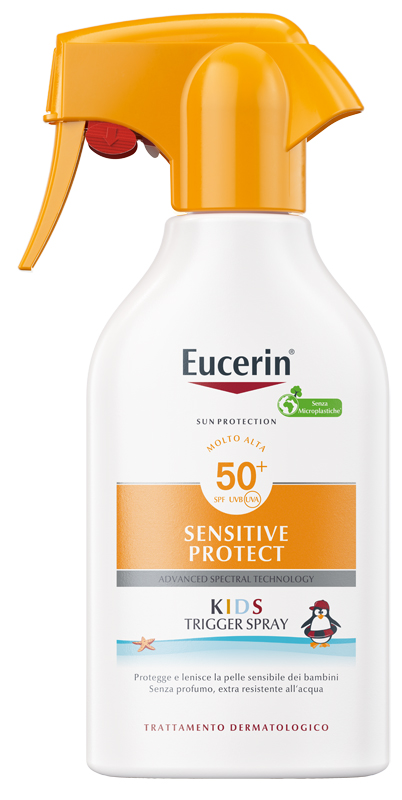 EUCERIN SUN KIDS SENSITIVE PROTECT SPF50+ TRIGGER SPRAY 250 ML - Farmapanda Srl