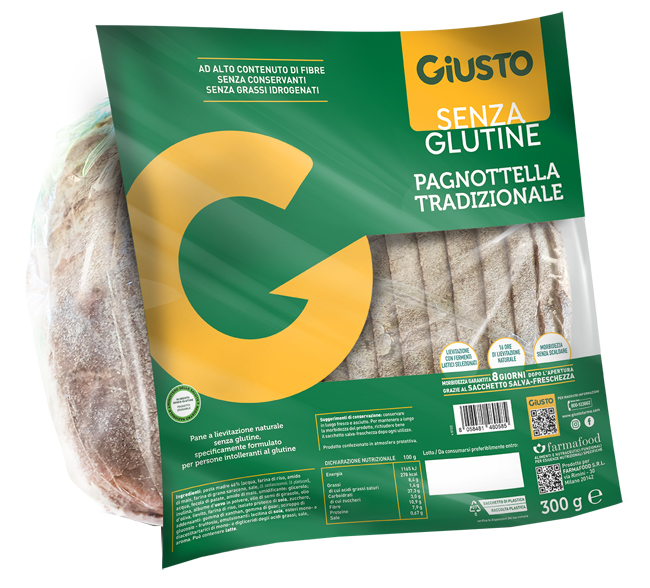 GIUSTO SENZA GLUTINE PAGNOTTELLA 300 G - Farmapanda Srl