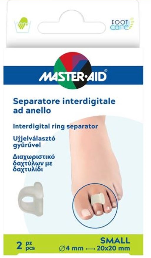 SEPARATORE DITA MASTER-AID FOOTCARE CON ANELLO SMALL 2 PEZZI C17 - Farmapanda Srl