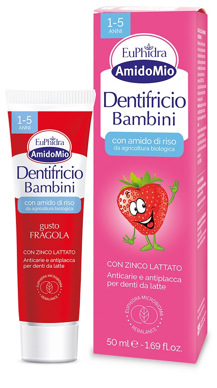 EUPHIDRA AMIDOMIO DENTIFRICIO FRAGOLA 1-5 ANNI 50 ML - Farmapanda Srl