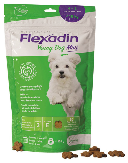 FLEXADIN YOUNG DOG MINI 60 TAVOLETTE APPETIBILI - Farmapanda Srl