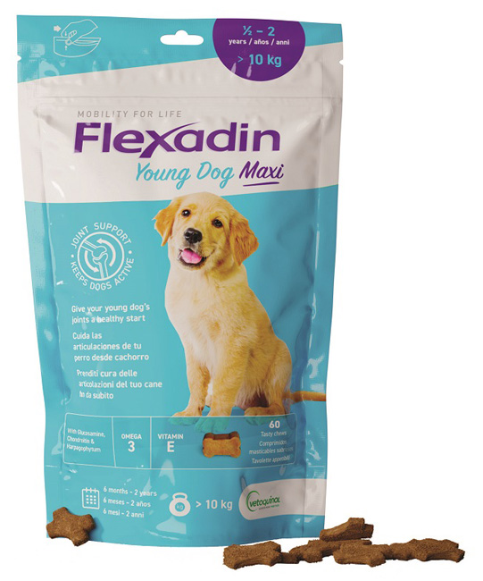 FLEXADIN YOUNG DOG MAXI 60 TAVOLETTE APPETIBILI - Farmapanda Srl