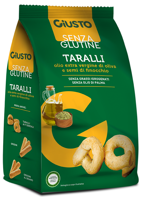 GIUSTO SENZA GLUTINE TARALLI FINOCCHIO 175 G - Farmapanda Srl