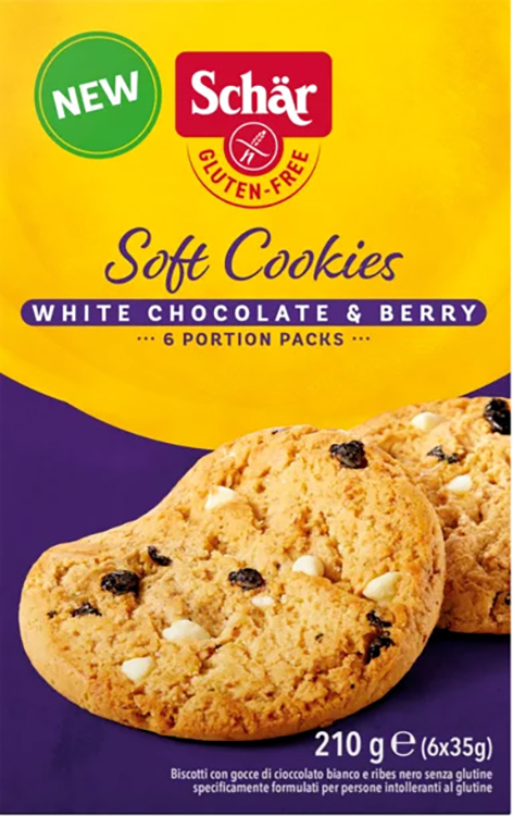 SCHAR SOFT COOKIE WHITE CHOCOLATE 210 G - Farmapanda Srl