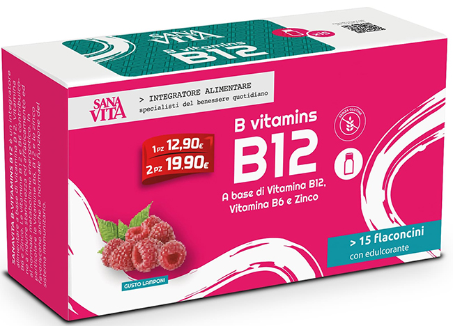 SANAVITA B VITAMINS B12 15 FLACONCINI - Farmapanda Srl