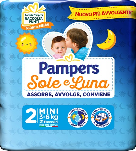 PAMPERS SOLE LUNA MIDINI 21 PEZZI - Farmapanda Srl