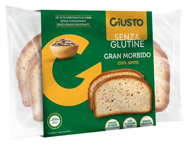 GIUSTO SENZA GLUTINE GRAN MORBIDO SEMI 300 G - Farmapanda Srl