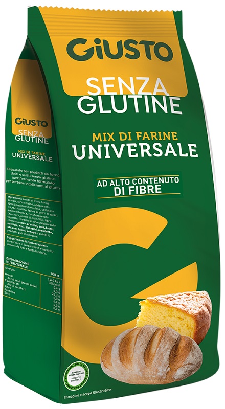 GIUSTO SENZA GLUTINE MIX DI FARINE UNIVERSALE 500 G - Farmapanda Srl