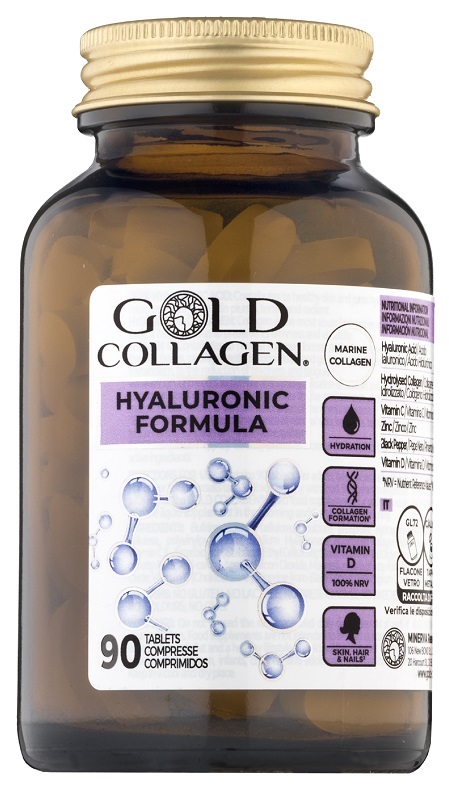 GOLD COLLAGEN HYALURONIC 90 COMPRESSE - Farmapanda Srl