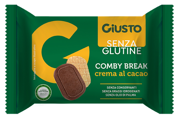 GIUSTO SENZA GLUTINE COMBY BREAK CREMA CACAO 26 G - Farmapanda Srl