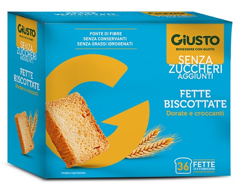 GIUSTO SENZA ZUCCHERO FETTE BISCOTTATE 300 G - Farmapanda Srl