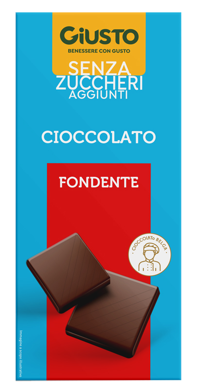 GIUSTO SENZA ZUCCHERO TAVOLETTA CIOCCOLATO FONDENTE 85 G - Farmapanda Srl