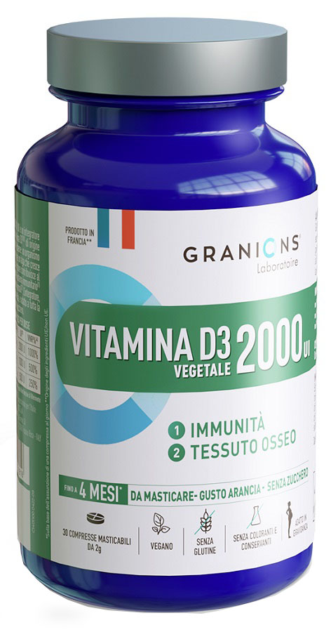GRANIONS VITAMINA D3 VEGETALE 2000UI 30 COMPRESSE - Farmapanda Srl