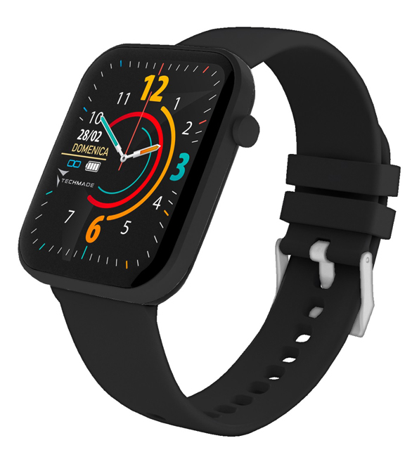 TECHMADE HAVA SMARTWATCH TOTAL BLACK - Farmapanda Srl