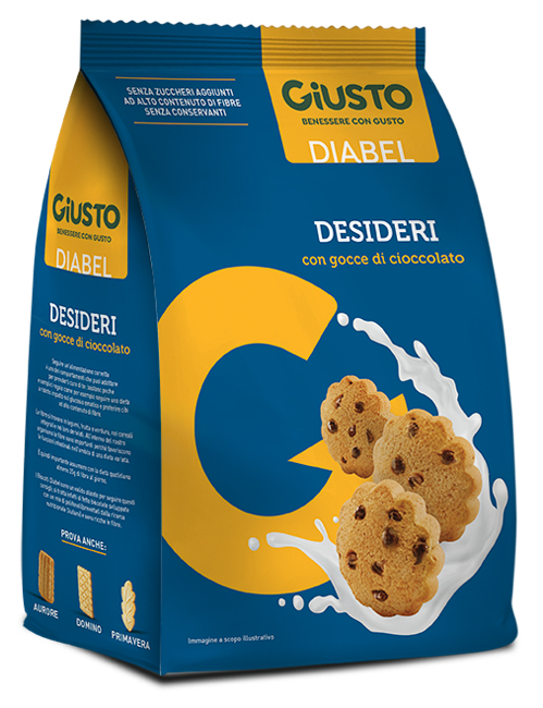 GIUSTO DIABEL BISCOTTO DESIDERI 150 G - Farmapanda Srl
