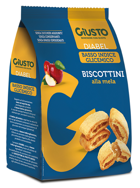 GIUSTO DIABEL BISCOTTINI MELA 250 G - Farmapanda Srl