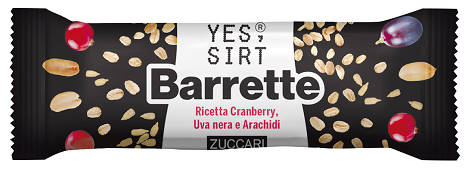 YES SIRT BARRETTE CRANBERRY UVA NERA ARACHIDI 25 G - Farmapanda Srl